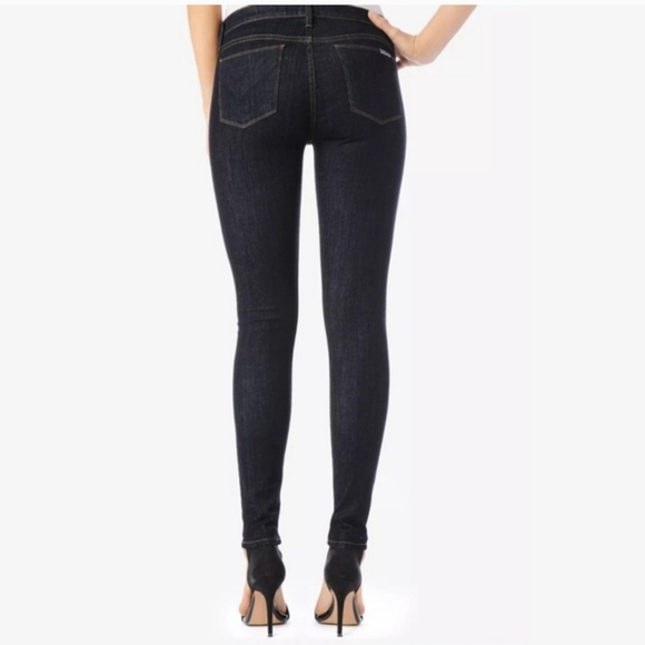 Hudson Charlotte Moto Super Skinny Jeans Dark Wash Style WM493DIF Size 26 - Picture 2 of 16